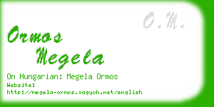 ormos megela business card